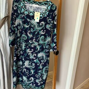 Elegant Paisley Print Dress